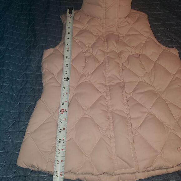 Eddie Bauer Size S Down 650 Fill Women's Pink Full Zip Quilted Insulated VEST - Picture 12 of 12